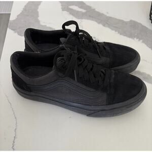 Vans Women's Size 8.5 Black Old Skool Skateboard Laced Up Casual Canvas